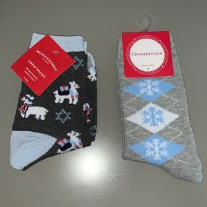Two sets of Holiday Socks